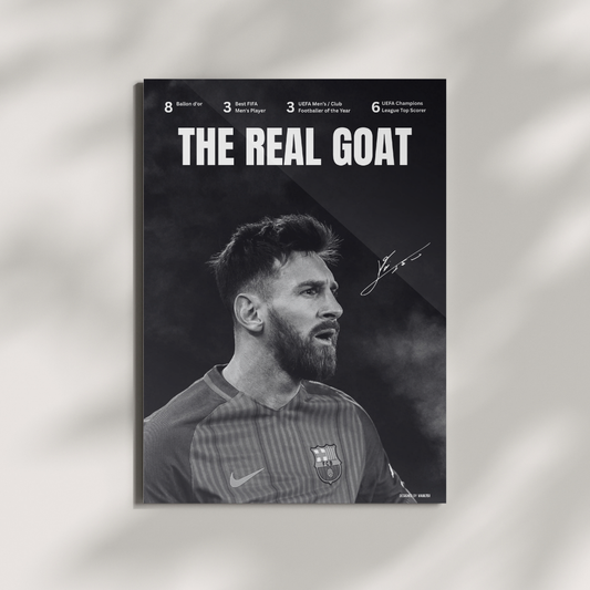 Messi — The Real GOAT (Monochrome Edition)