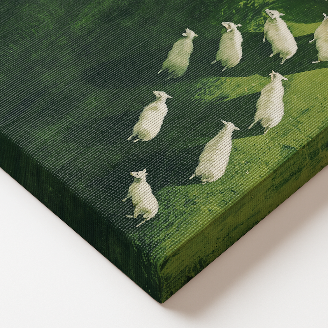 Sheep Aerial Canvas Frame