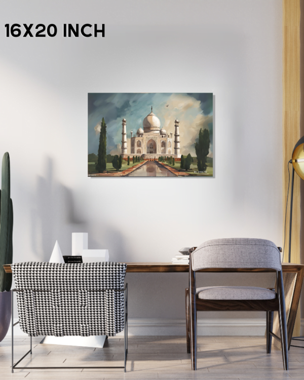 Lustrous Love: Painting the Taj Mahal's Splendor