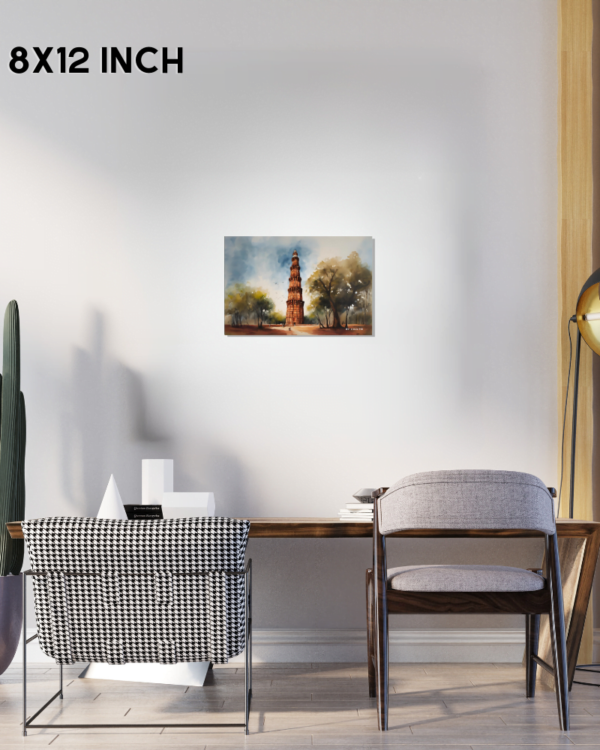 Staircase to History: A Brushstroke Journey through Qutub Minar